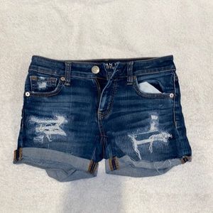 Dark wash American eagle jean shorts